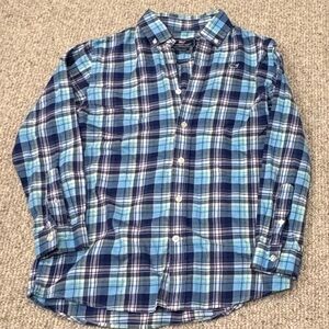Boys Vineyard Vines Multicolor Plaid Whale Shirt. Sz. M.